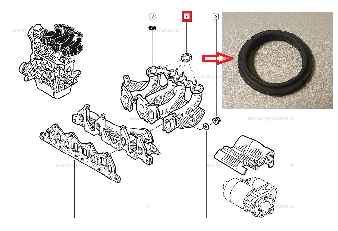 EMME MANİFOLD CONTASI (ADET) 7701066962 KANGO 1.9D F8Q MEGANE | 7701066962