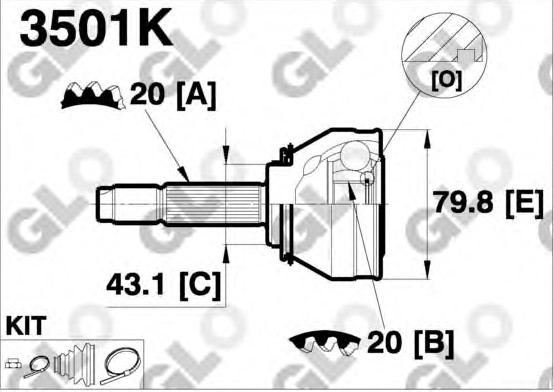 AKS KAFASI DIŞ 20500010 UNO 70