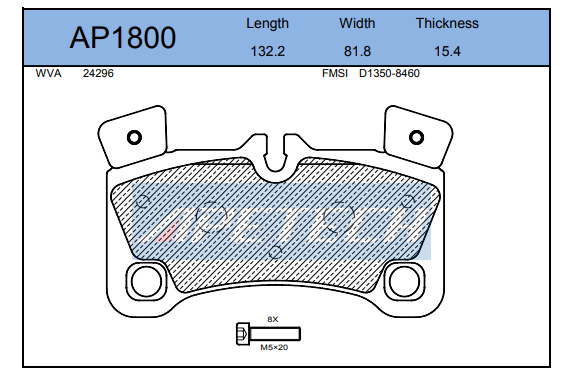 DİSK BALATA ARKA AC871781D AC05816 TOUAREG (7LA,7L6,7L7) 4.2 V8 FSI 5.0 R50