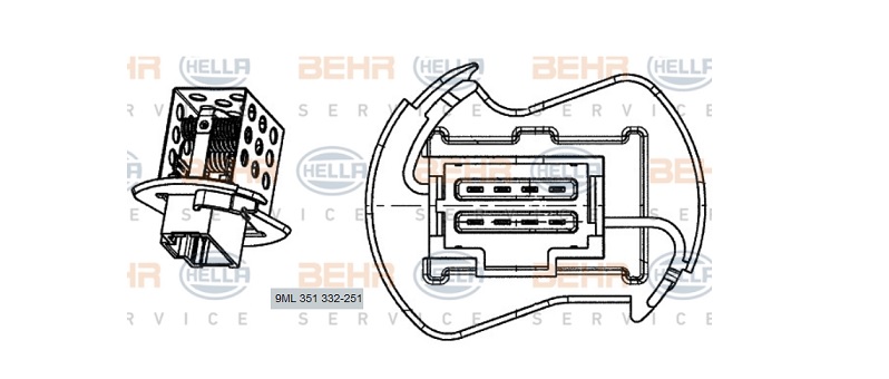 KALORİFER REZİSTANSI 9ML351332251 MASTER-II 2.5-3.0 DCI (03-)