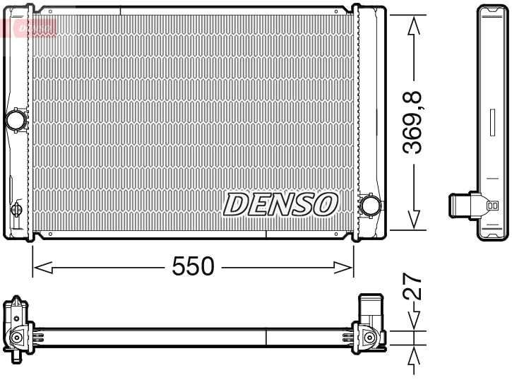 RADYATÖR DRM50123 COROLLA-AURIS (07>) 1.4 D-4D