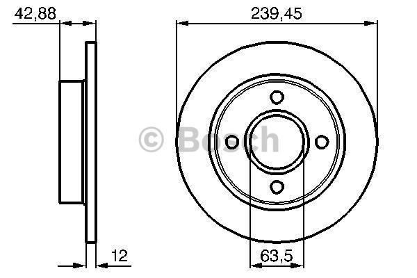 DİSK FREN AYNASI ÖN EFD2752 FIESTA IV-KA-MAZDA 121 1.2-1.3 (239.5x12x4DL)