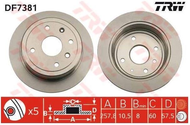 DİSK FREN AYNASI ARKA FD53453 LACETTI 1.4 1.6-16V
