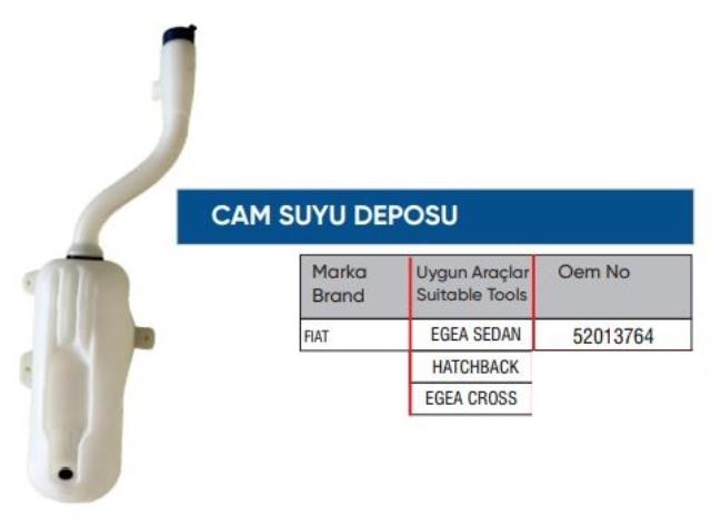 CAM YIKAMA SU DEPOSU 52013764 EGEA (GENİŞ TİP)