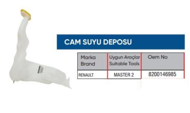 CAM YIKAMA SU DEPOSU 8200146985 MASTER II | 8200146985