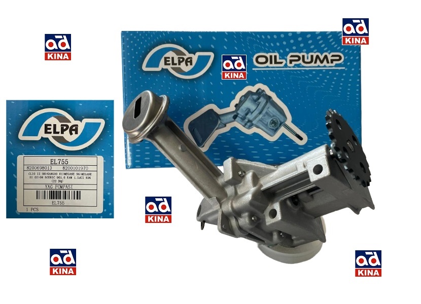 YAĞ POMPASI EL755 CLIO II 98>KANGOO 01>MEGANE 96>MEGANE II 02>08 SCENIC 961.6 K4M 1.5dCI K9K (22 DİŞ)