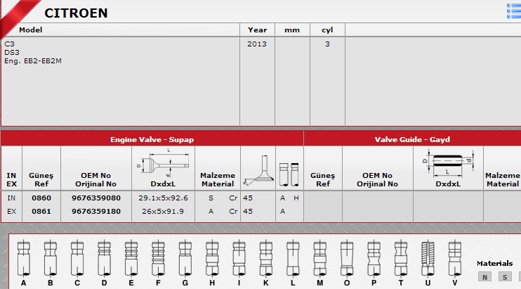 SİBOP TAKIMI 0860-0861 IN-6 EX-6 C-ELYSEE P301 12V