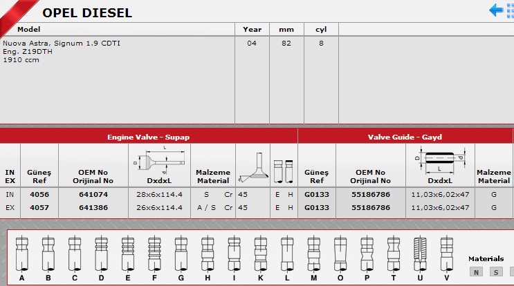 SİBOP GAYDI G0133 IN-8 EX-8 ASTRA 1.9 CDTI