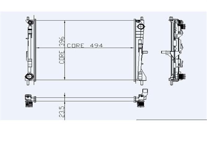 RADYATÖR 0518572AL CLIO-III MODUS 1.5 DCI 1.2-16V 1.4 1.6 AC + KLİMASIZ MEKANİK