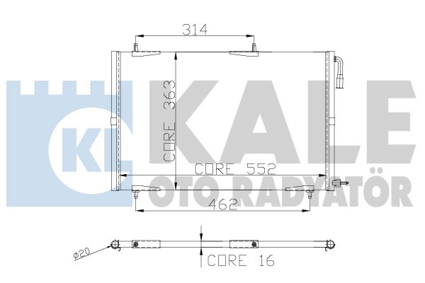 KLİMA RADYATÖRÜ 200ABC040 P206 (6455CH)