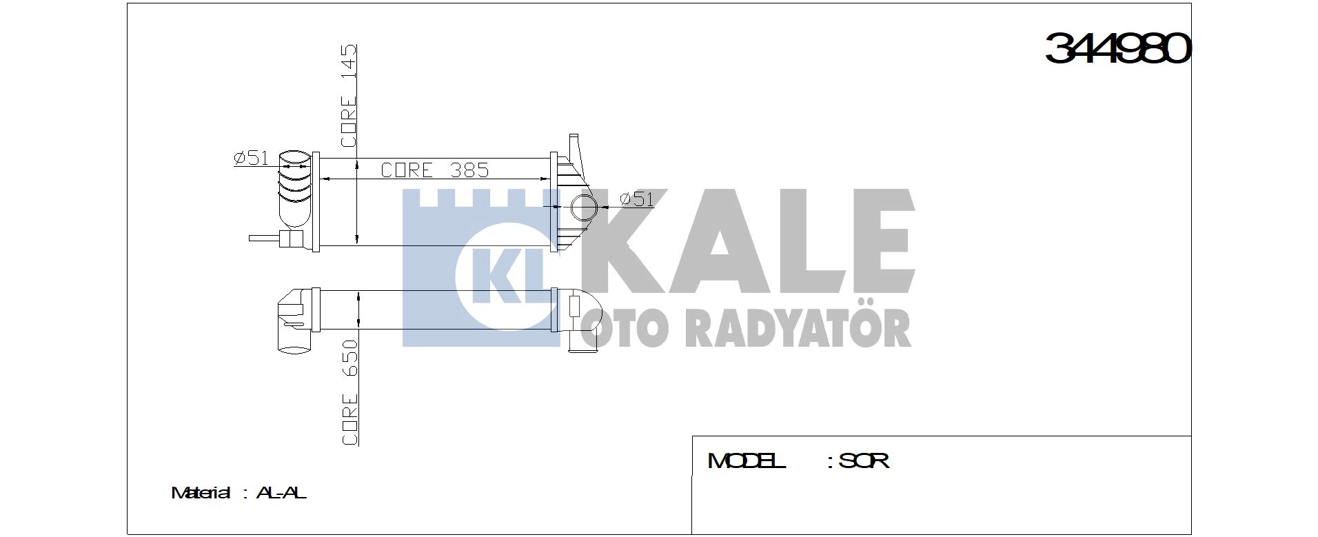 TURBO RADYATÖRÜ 344980 KANGO-III 1.5DCI K9K 08-> | 8200382109 8200427469