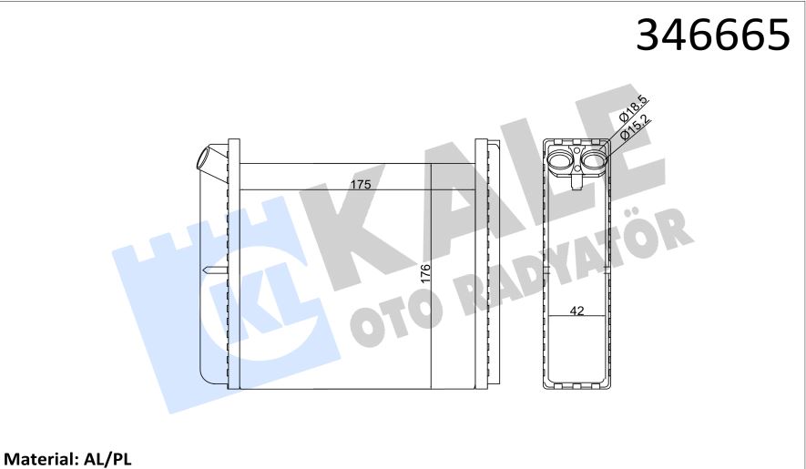 KALORİFER RADYATÖRÜ 346665 ASTRA-F CALIBRA-A VECTRA-A