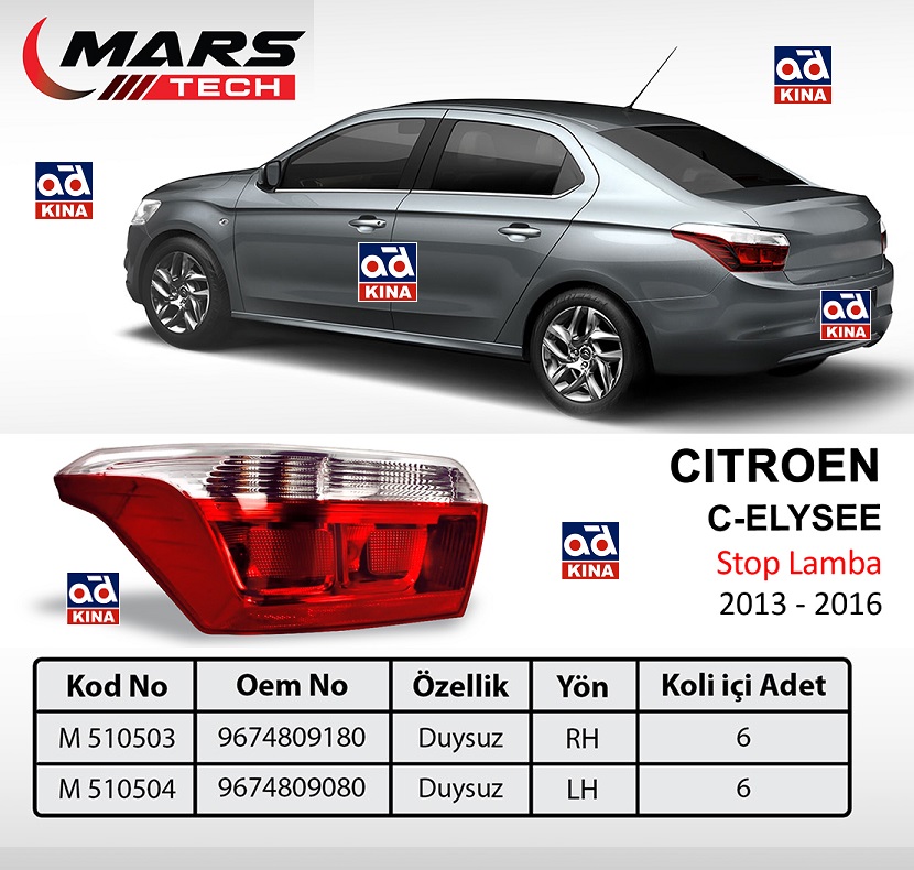 M510504 STOP KOMPLE SOL CITROEN C-ELYSE (13-16) | 9674809080