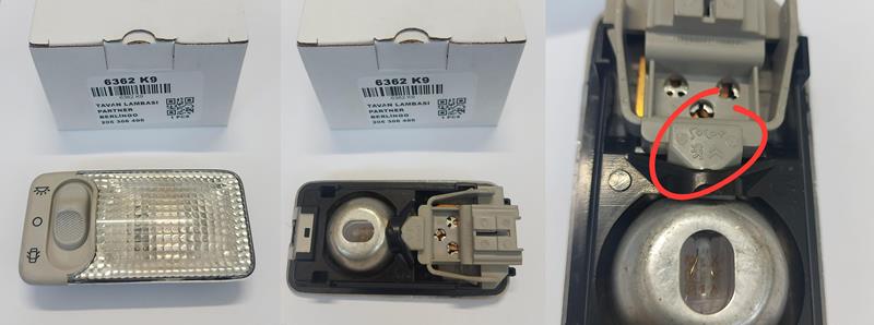 TAVAN LAMBASI AN691 P206 BERLINGO 4PİN