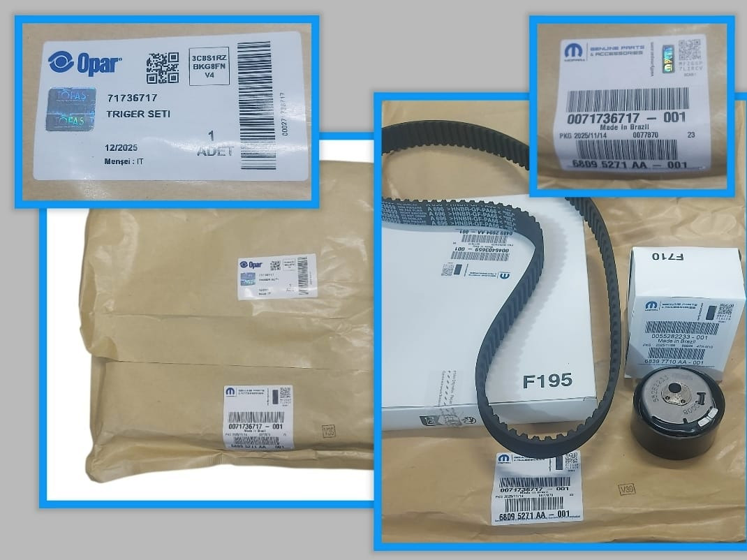 TRİGER SETİ KD45834 PALIO ALBEA MAREA 1.2 DOBLO PUNTO BRAVO 1.4-16V | 71736717