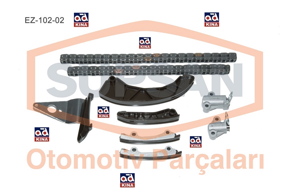 ZİNCİR SETİ EZ10202 ACCENT ERA GETZ 1.5 CRDI-16V (D4FA) YM (9PARÇA PİMLİ TİP)