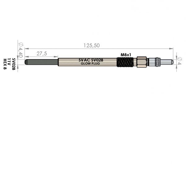 ISITMA BUJİSİ SV028 P307 P407 1.6 HDI FOCUS-II 1.6TDCI