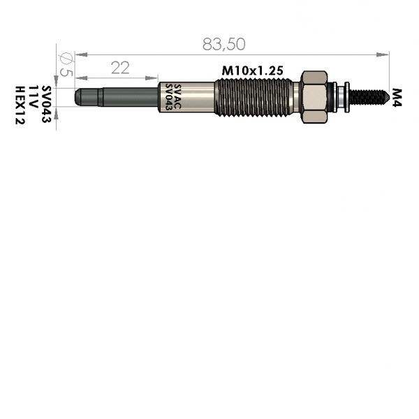 ISITMA BUJİSİ SV043 RANGER 2.5 D TD 4X4