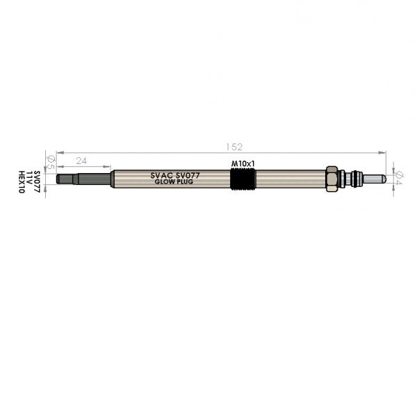 ISITMA BUJİSİ SV077 TRAFIC 1.9 INTERSTAR 2.2 dCI PRIMASTAR 2.5 dCI