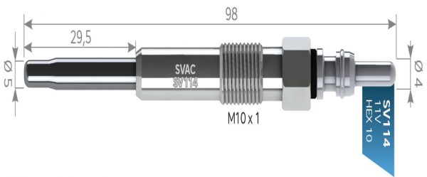 ISITMA BUJİSİ SV114 FRONTERA 2.5TDİ ROVER 825 2.5SD VOYAGER 2.5TD ALFA155-164