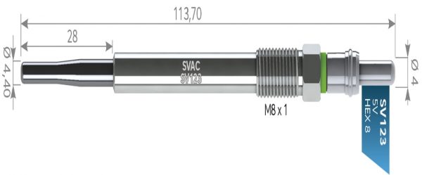 ISITMA BUJİSİ SV123 P207 P308 P5008 RCZ 1.6 2.0 HDİ FIESTA 11->