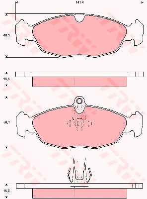 DİSK BALATA ARKA GDB1569 JAGUAR XK8