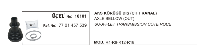 AKS KÖRÜĞÜ DIŞ 10101 R12 7701457539 (ÇİFT KANAL)