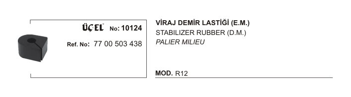 VİRAJ DEMİR LASTİĞİ 10124 R12 7700503438
