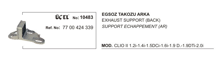 EKSOZ TAKOZU ARKA 10483 CLIO-II 7700424339