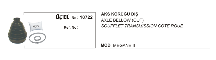 AKS KÖRÜĞÜ DIŞ 10722 MEGANE-II DACIA LOGAN 7701209242 6001547699