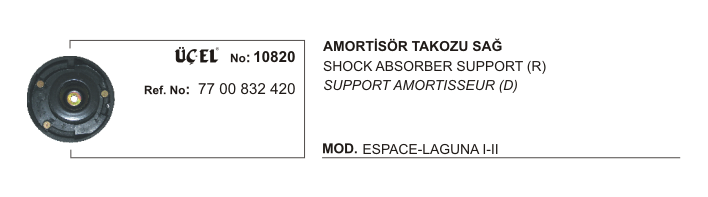 AMORTİSÖR TAKOZU SAĞ 10820 LAGUNA-I-II 7700832420