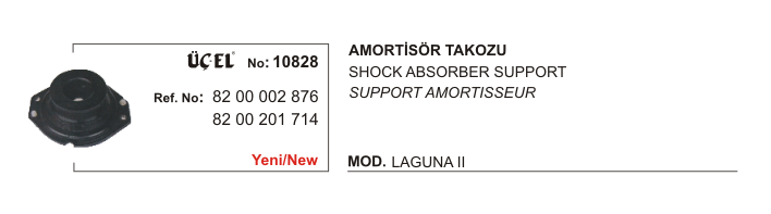 AMORTİSÖR TAKOZU ÜST 10828 LAGUNA-II 8200002876 8200201714