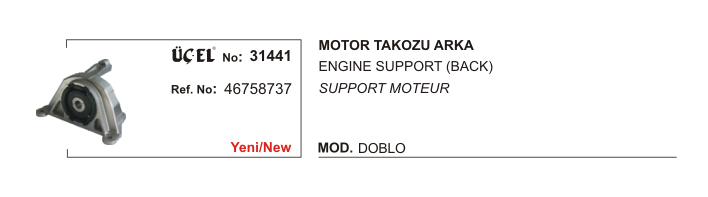 MOTOR TAKOZU ARKA 31441 DOBLO 46758737 | 46758737