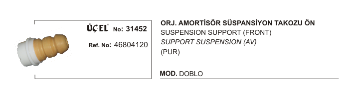 AMORTİSÖR TAKOZU ÖN 31452 ORJİNAL DOBLO 46804120