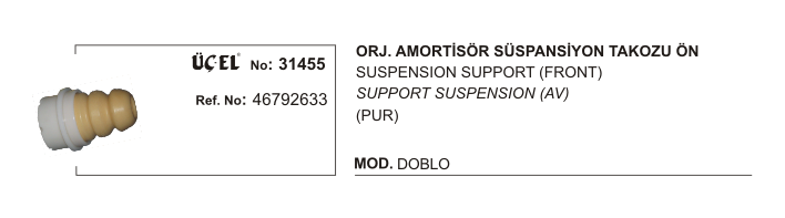 AMORTİSÖR TAKOZU ÖN 31455 ORJİNAL DOBLO 46792633