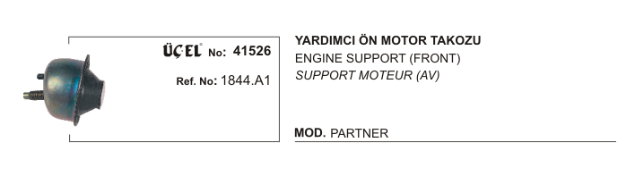 MOTOR TAKOZU ÖN 41526 P206 PARTNER YARDIMCI 1844.A1