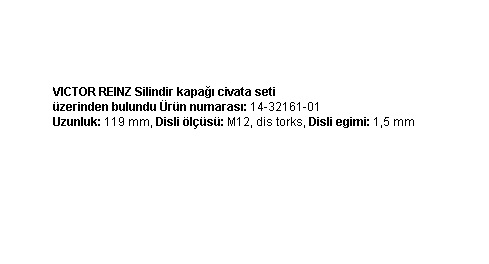 SİLİNDİR KAPAK SAPLAMASI 143216101 KANGO CLIO MEGANE 1.9 F8Q | 7700865991